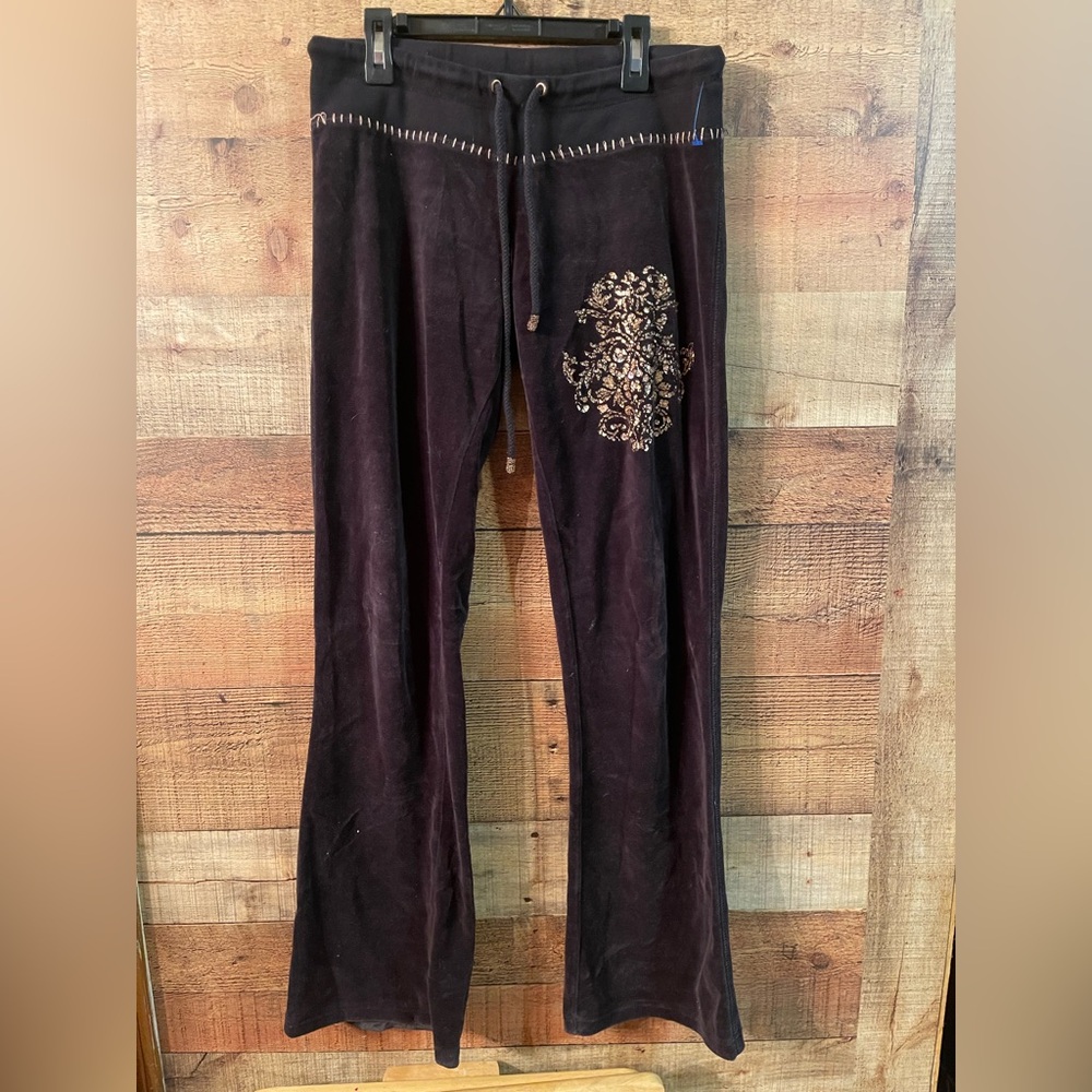Twisted Heart velour Y2K vintage pants